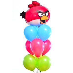 Букет из шаров « Angry Birds-Красная птичка»