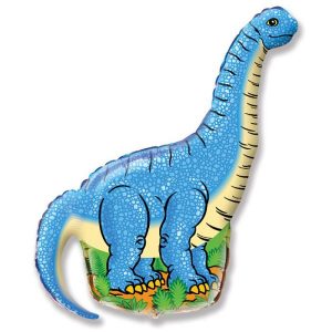 Шар (109 см) Фигура, Динозавр диплодок, Синий, 1 шт