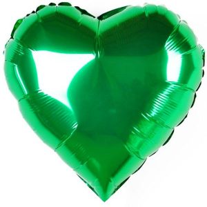 Шар 46 см Сердце, Зеленый