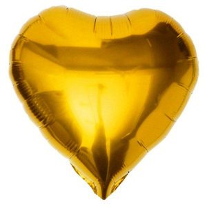 Шар (46 см) Сердце, Золото
