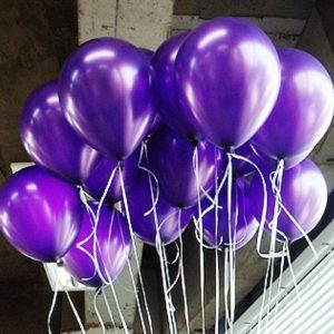 Воздушный шар с гелием (30 см.) фиолетовый металлик, 1 шт.