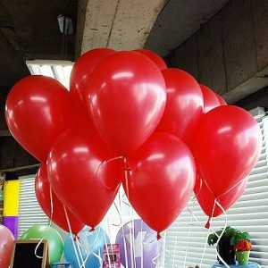 Воздушный шар с гелием (30 см.) красный пастель, 1 шт.