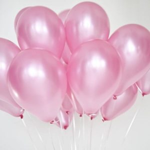 Воздушный шар с гелием (30 см.) розовый металлик, 1 шт.