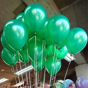 Воздушный шар с гелием (30 см.) зеленый металлик, 1 шт.