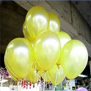 Воздушный шар с гелием (30 см.) желтый металлик, 1 шт.