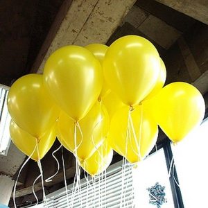 Воздушный шар с гелием (30 см.) желтый пастель, 1 шт.