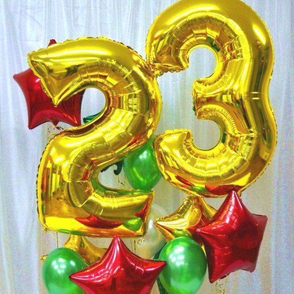 Воздушные шары на 23 февраля мужчинам — купить в интернет-магазине  Onballoon в Москве