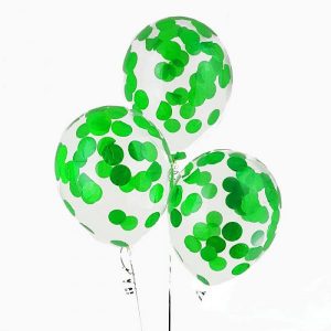 шары с зеленым конфетти http://onballoon.ru