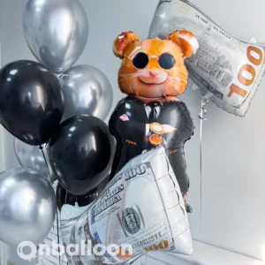 Набор шаров «Хомяк с деньгами»
