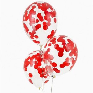 шары с красным конфетти http://onballoon.ru