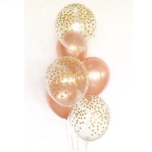 розовое золото воздушные шары