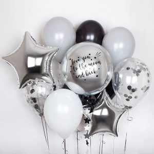 Шары с индивидуальной надписью. Букет из шаров. http://onballoon.ru