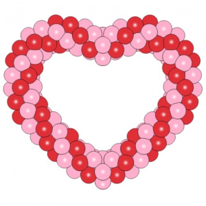 Сердце из шаров на свадьбу. http://onballoon.ru