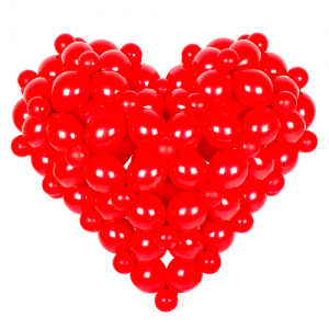 Сердце из шаров на свадьбу. http://onballoon.ru