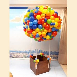 Воздушный шар из шариков цвета радуги, 1 шт.