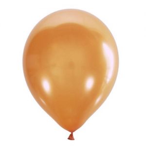 Воздушный шарик оранжевый металлик