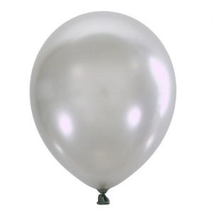 Воздушный шар серебряный металлик. Шар (30 см.), 1 шт.