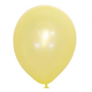 Воздушный шар желтый лимон металлик. Шар (30 см.), 1 шт.