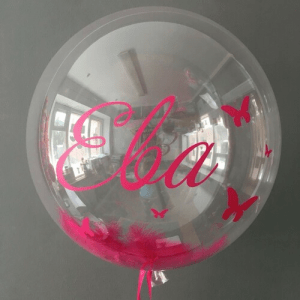 Шар прозрачный (61 см.) Bubble, Именной. 1 шт.