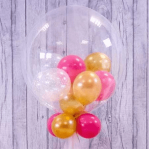 Шар прозрачный (61 см.) Bubble, Сюрприз для девочки. 1 шт.