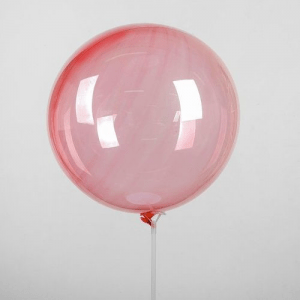 Шар прозрачный красный (61 см.) Bubble. 1 шт.