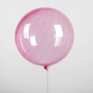 Шар прозрачный розовый (61 см.) Bubble. 1 шт.
