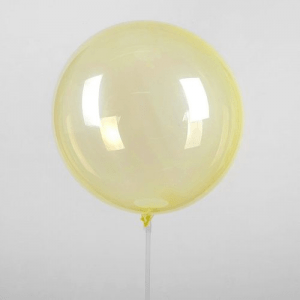 Шар прозрачный желтый (61 см.) Bubble. 1 шт.