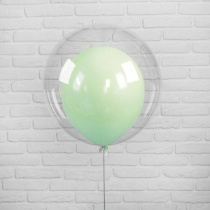 Шар в шаре зеленый (61 см.) Bubble. 1 шт.