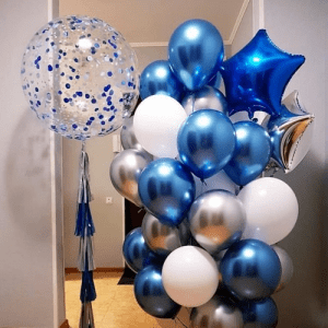 Набор воздушных шаров “Синий хром”