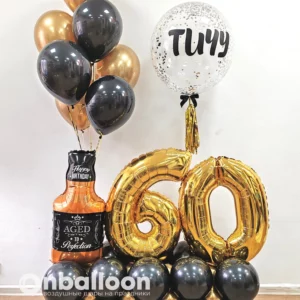 Набор воздушных шаров с цифрами 60