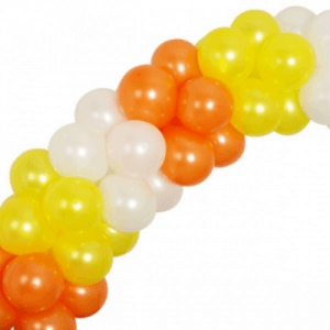 Гирлянда из шаров желтый-белый-оранжевый, 1 метр.
