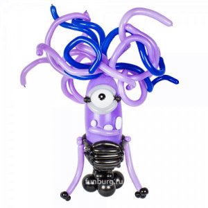 Фигура из шаров “Фиолетовый миньон”