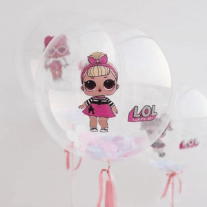 Шар прозрачный (61 см.) Bubble, Кукла LOL 1 шт.