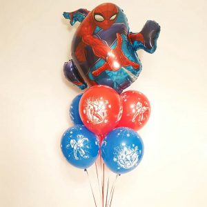Фонтан из шаров “Твой друг Человек-паук”