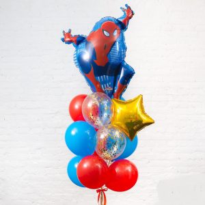 Фонтан из шаров “Человек паук”