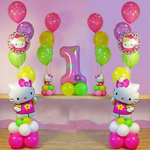 Набор шаров с Hello Kitty “Мне 1 годик”
