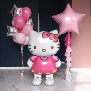 Набор шаров с Hello Kitty ” День рождения доченьки”