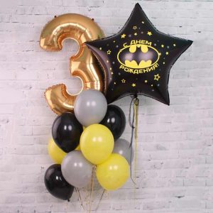 Набор шаров “С днём рождения. Бэтмен”