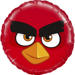 Шар (46 см.) Круг, Angry Birds, Красный, 1 шт.