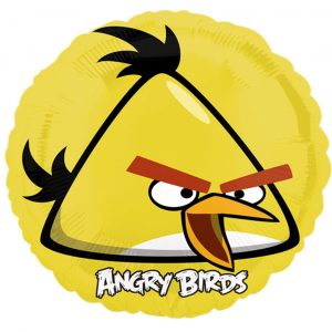 Шар (46 см.) Круг Angry Birds Жёлтый 1 шт.