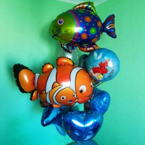 Букет из шаров “Немо и рыба-клоун”