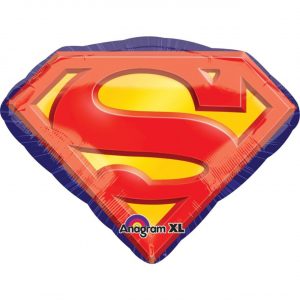Фольгированный шар фигура (66 х 50 см.) “Супермен”, эмблема 1 шт.