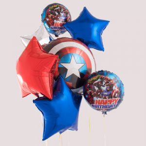 Букет из шаров “Капитан Америка на день рождение”