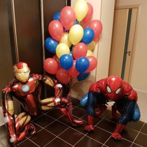 Набор шаров “Железный человек и Человек паук”
