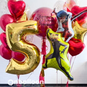Набор шаров "Леди Баг на 5 лет"