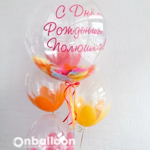 Набор шаров на день рождения с индивидуальной надписью