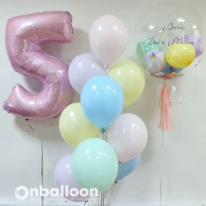 Набор шаров на 5 лет с цифрой