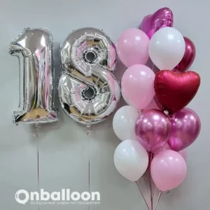 Набор шаров на 18 лет "Гламур"
