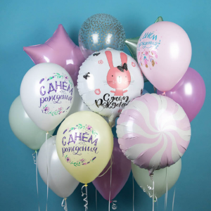 Букет шаров “С днём рождения”