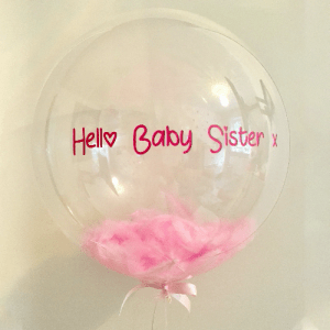 Шар прозрачный (61 см.) Bubble,  Hello Baby Sister 1 шт.